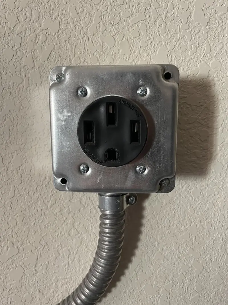 NEMA 14-50 outlet installed for Electrical Panel Upgrade in Mira Monte